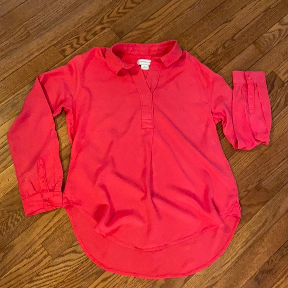 Liz Claiborne pink LS top, Excellent used condition